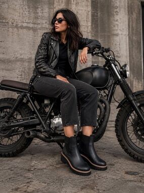 Vaneli  Mariel Black Napa Leather Ankle Boots